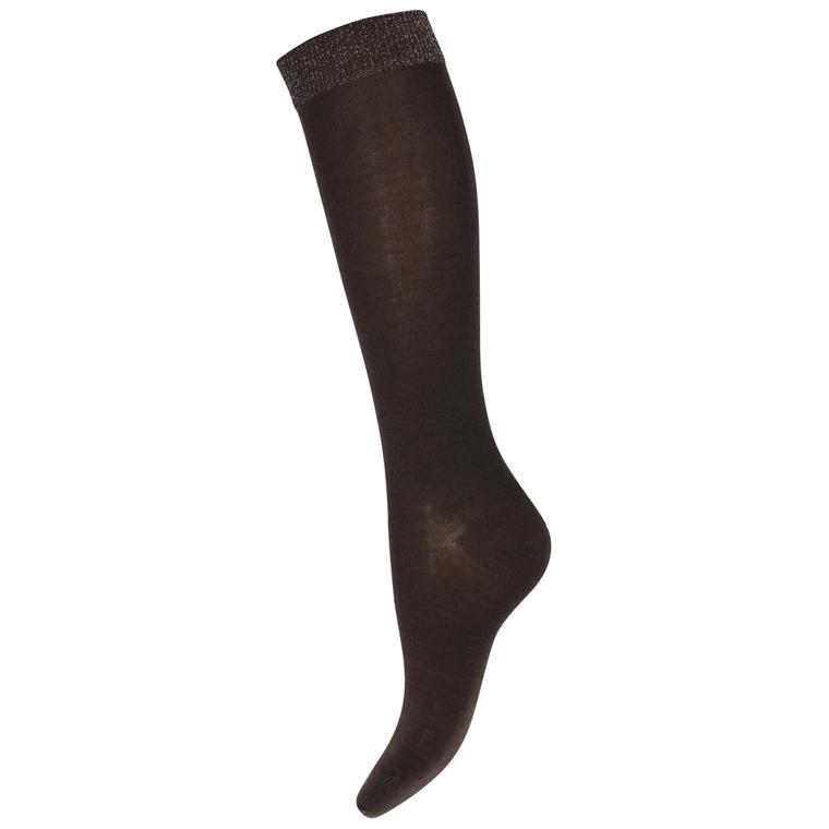 Mp Denmark Wool/Silk Knæstrømper, Dark Brown 